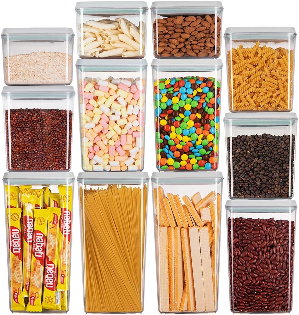 Airtight Pantry Canisters, 12 Pieces