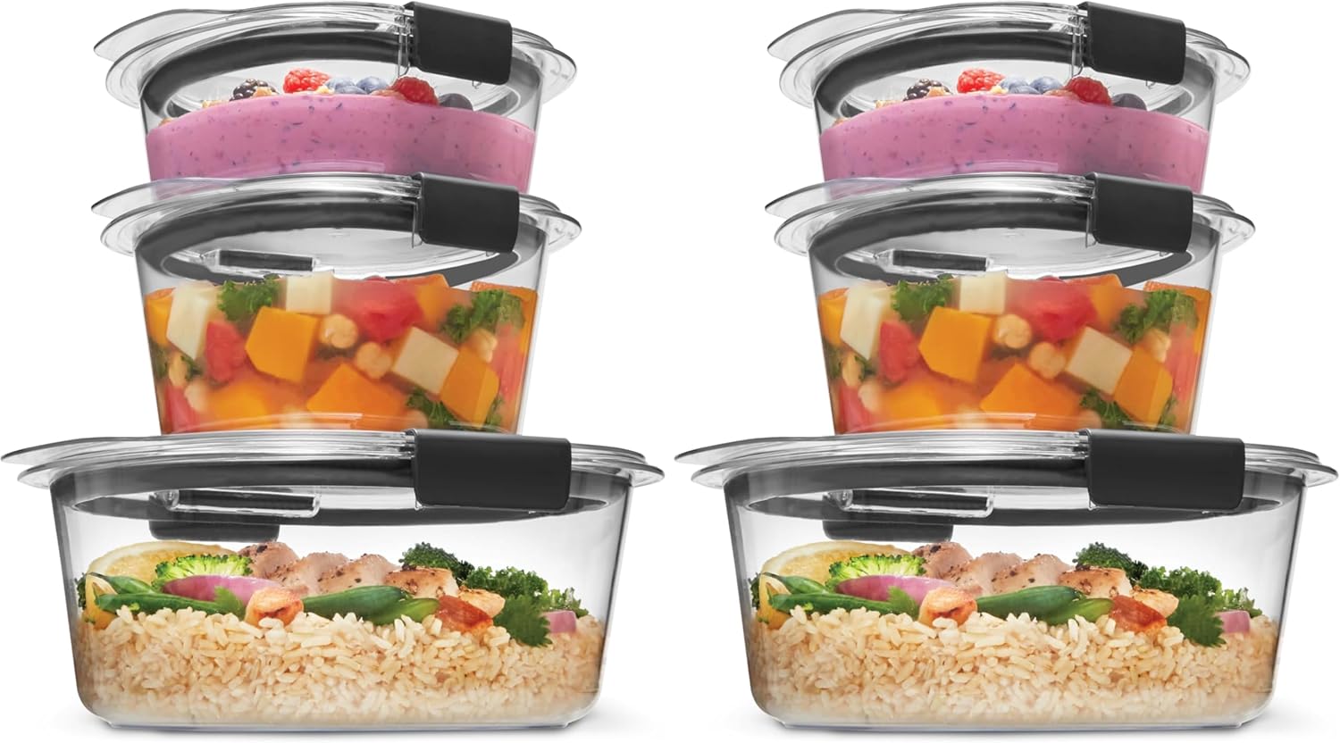Airtight Plastic Containers, 14 Pieces