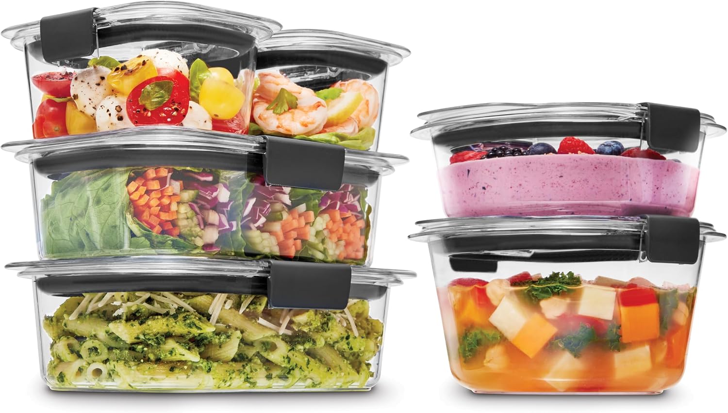 Airtight Plastic Containers, 14 Pieces