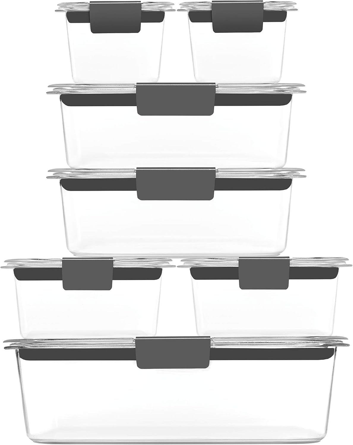 Airtight Plastic Containers, 14 Pieces