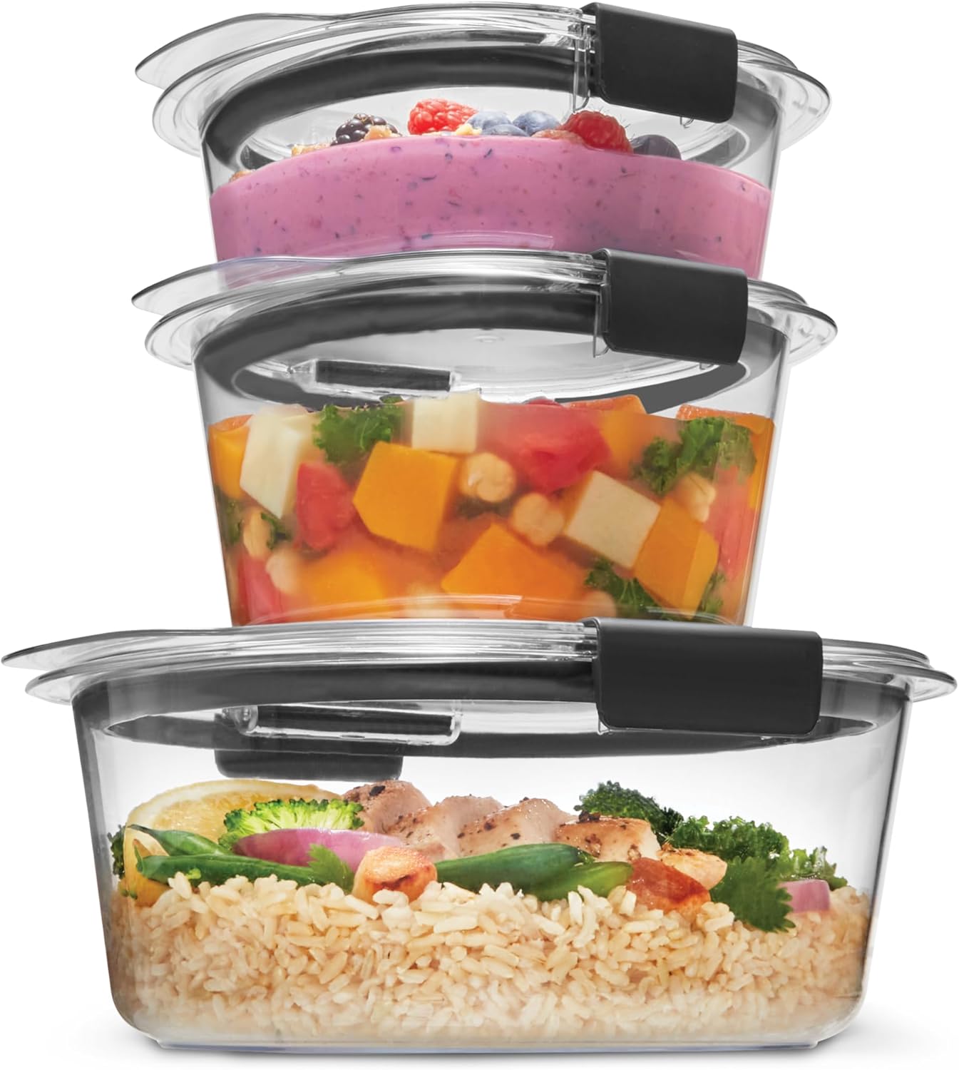 Airtight Plastic Containers, 14 Pieces