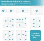 Clear Drawer Organisers, 25 Pieces, 4 Sizes