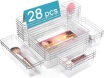 Clear Drawer Organisers, 25 Pieces, 4 Sizes