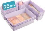 Clear Drawer Organisers, 25 Pieces, 4 Sizes