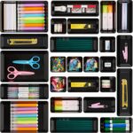 Clear Drawer Organisers, 25 Pieces, 4 Sizes