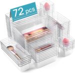 Clear Drawer Organisers, 25 Pieces, 4 Sizes