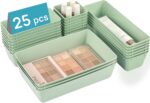 Clear Drawer Organisers, 25 Pieces, 4 Sizes