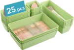 Clear Drawer Organisers, 25 Pieces, 4 Sizes