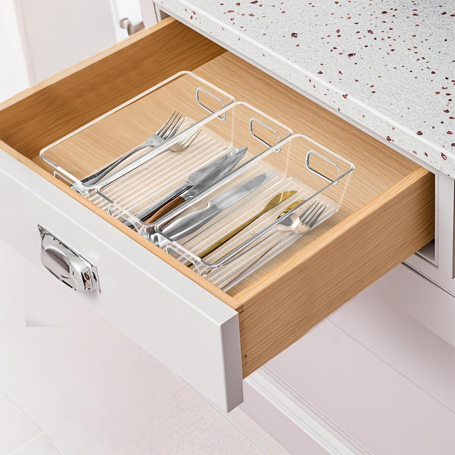Clear Storage Bins for Fridge and Pantry, 8 Pack