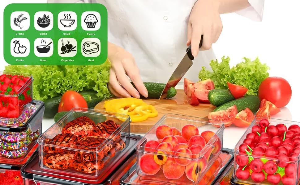Food Storage Containers, 62 Pieces, 656 oz Total