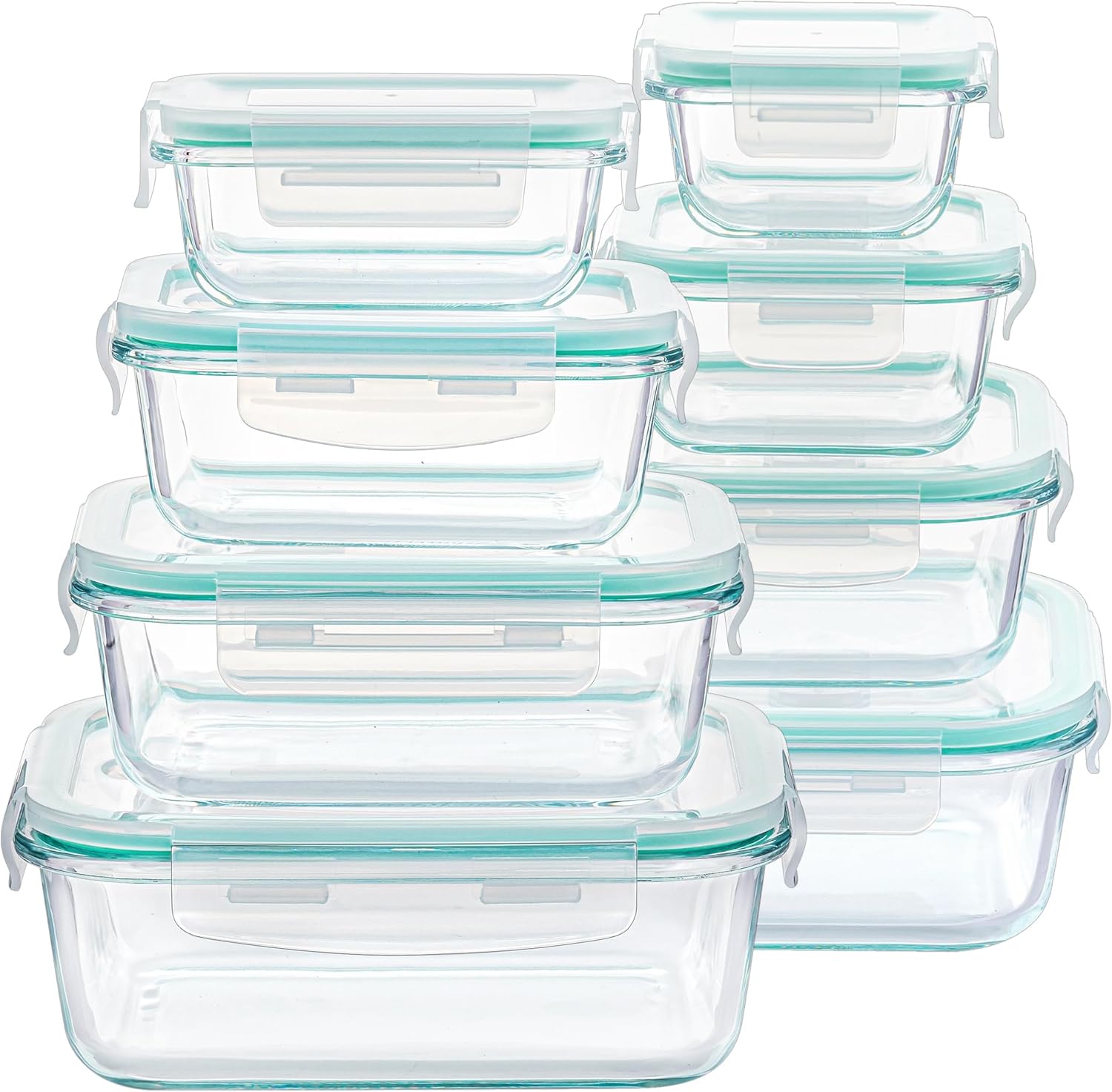 Glass Containers with Airtight Lids, 8 Pack