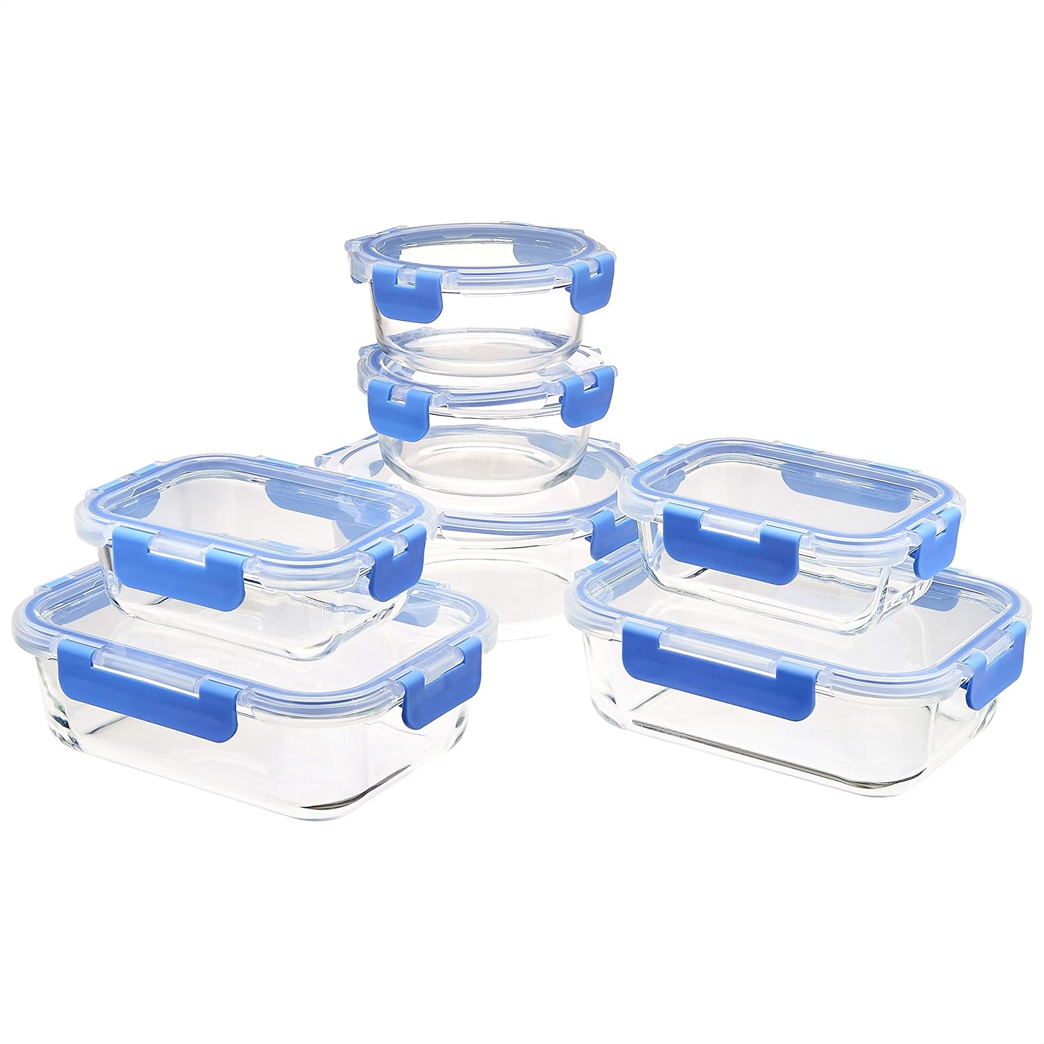 Glass Food Containers, Leak Proof, Set