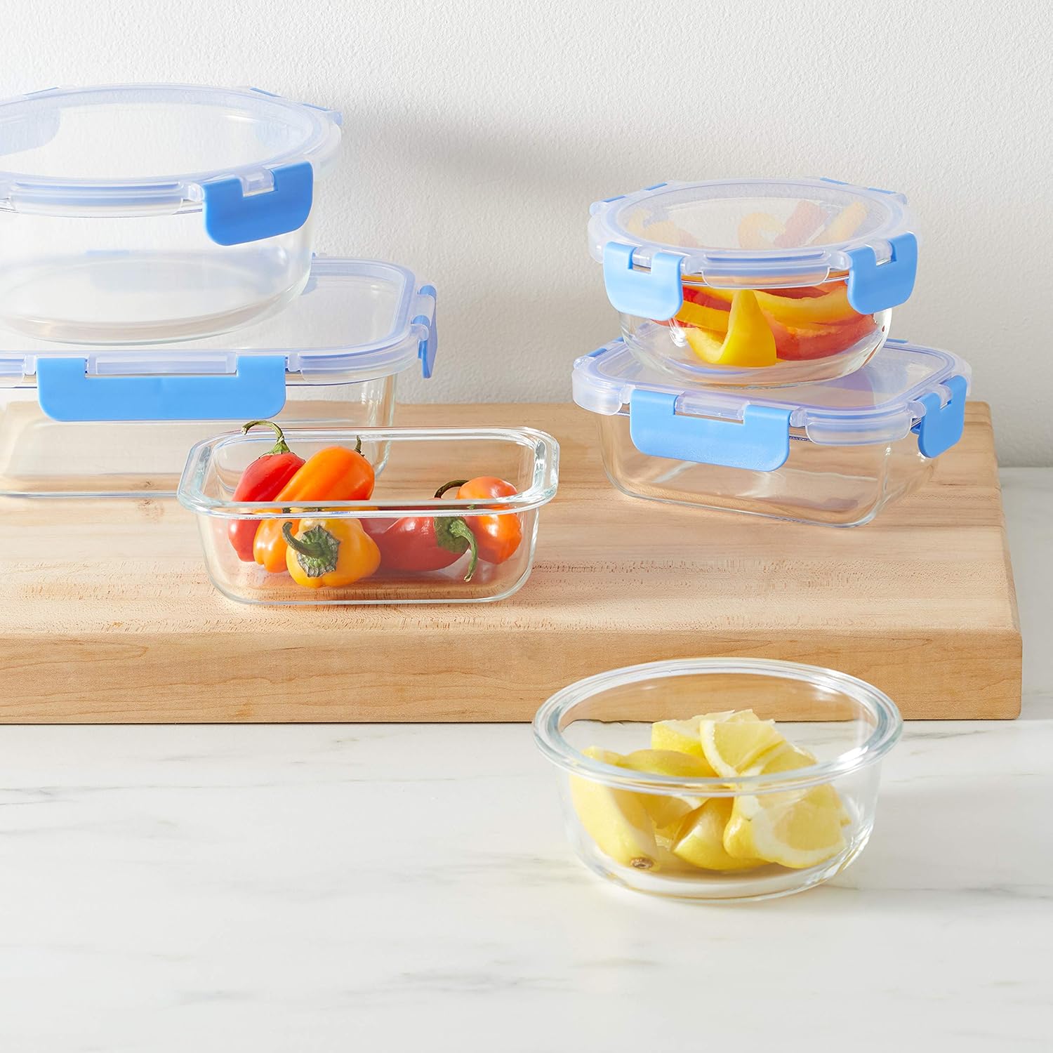Glass Food Containers, Leak Proof, Set