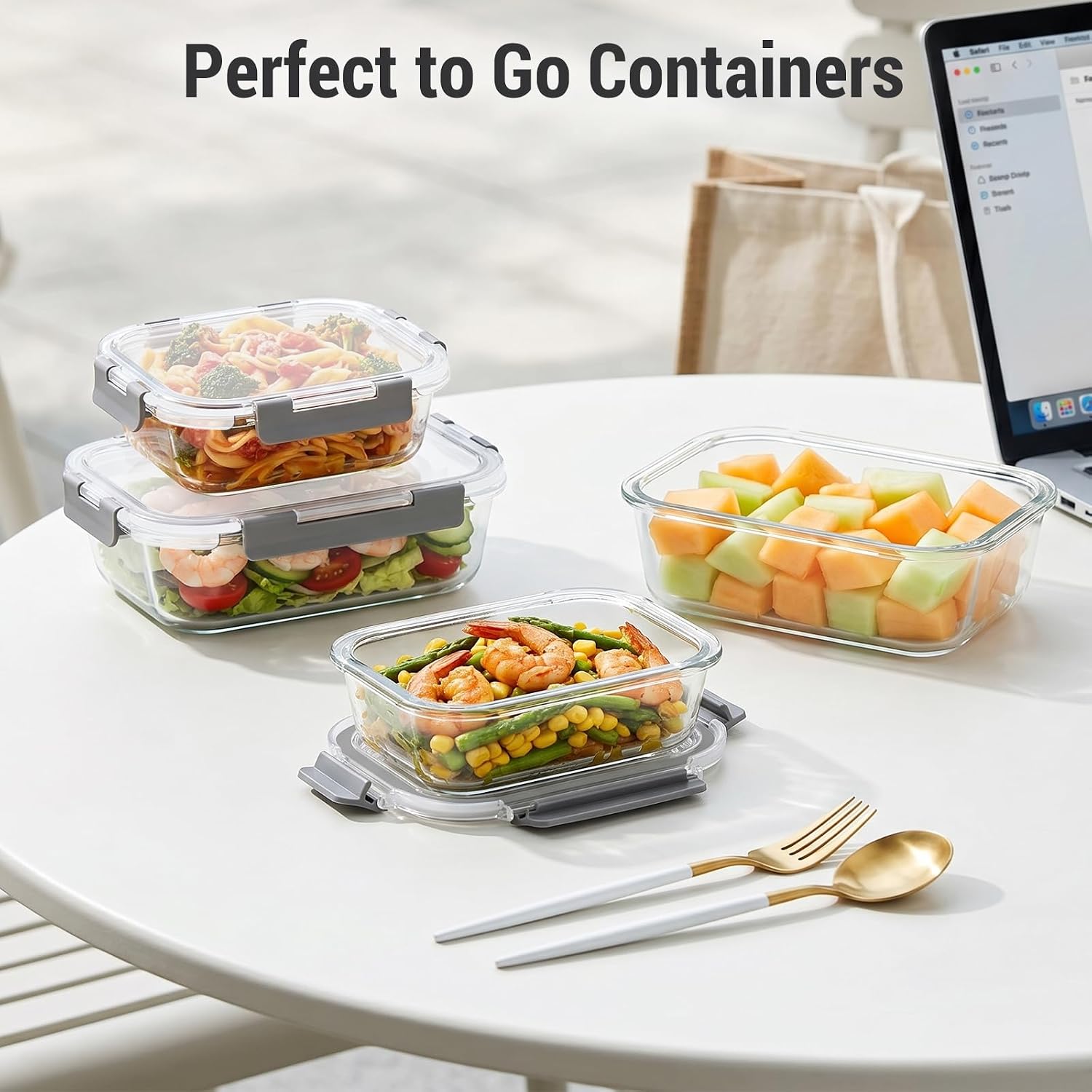 Glass Storage Containers, 36 oz and 12 oz, 20 Pieces