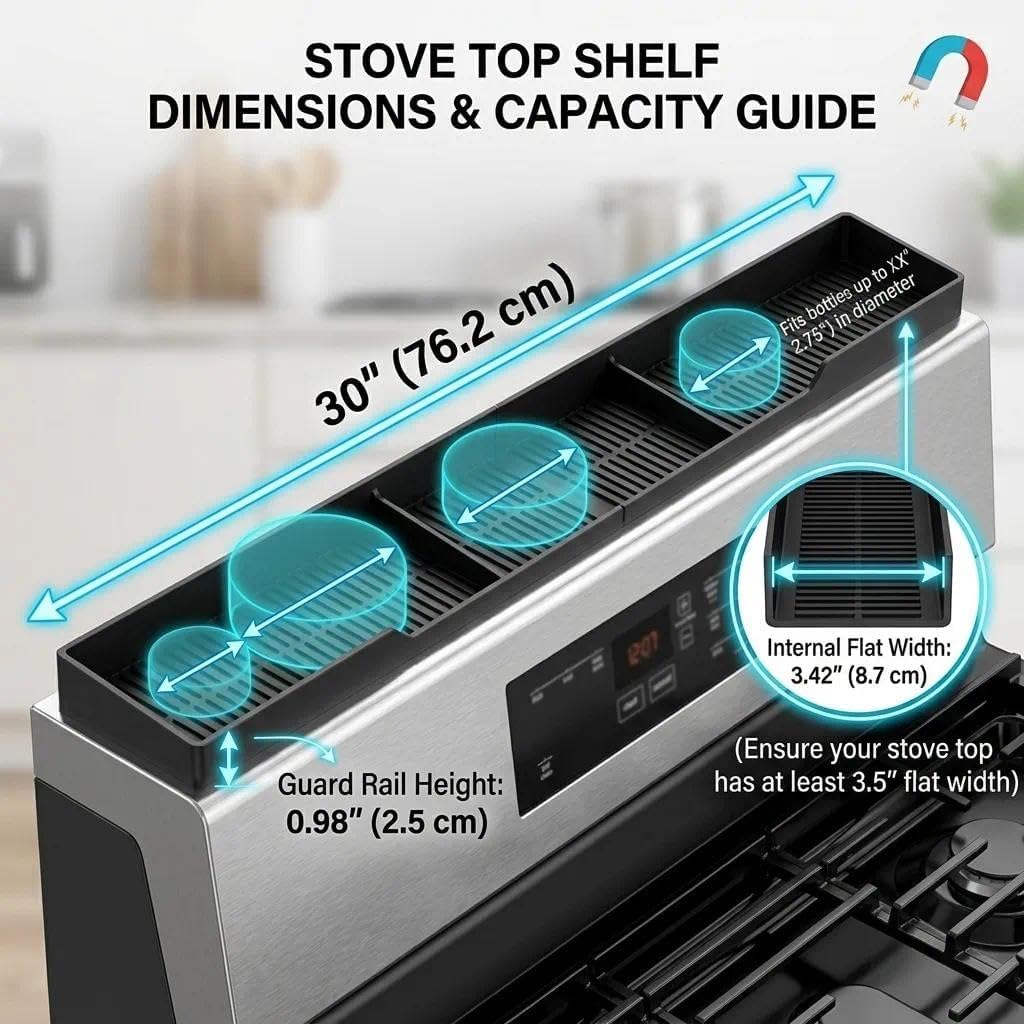 Magnetic Stove Top Shelf, 30 inch