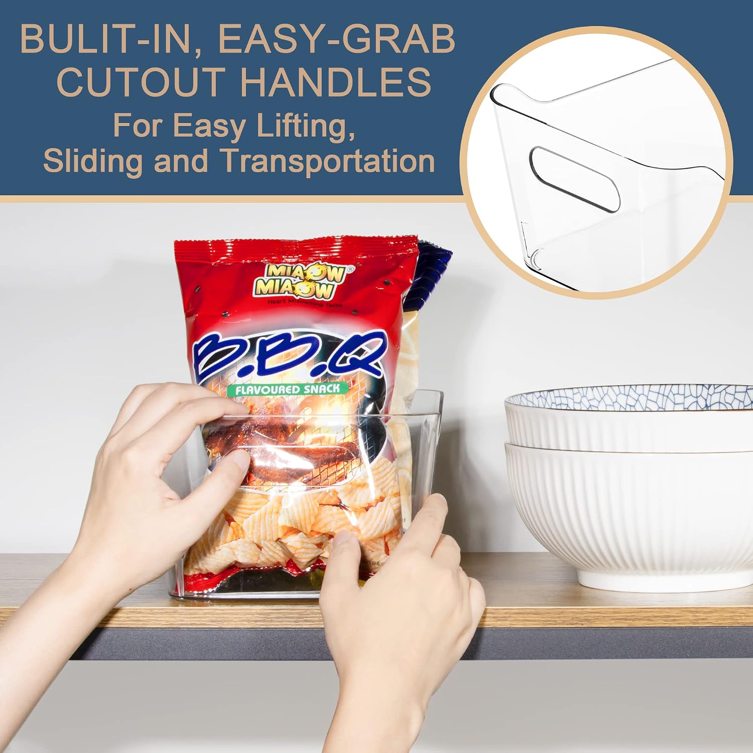 Multi-Use Clear Storage Bins, 12 Pack