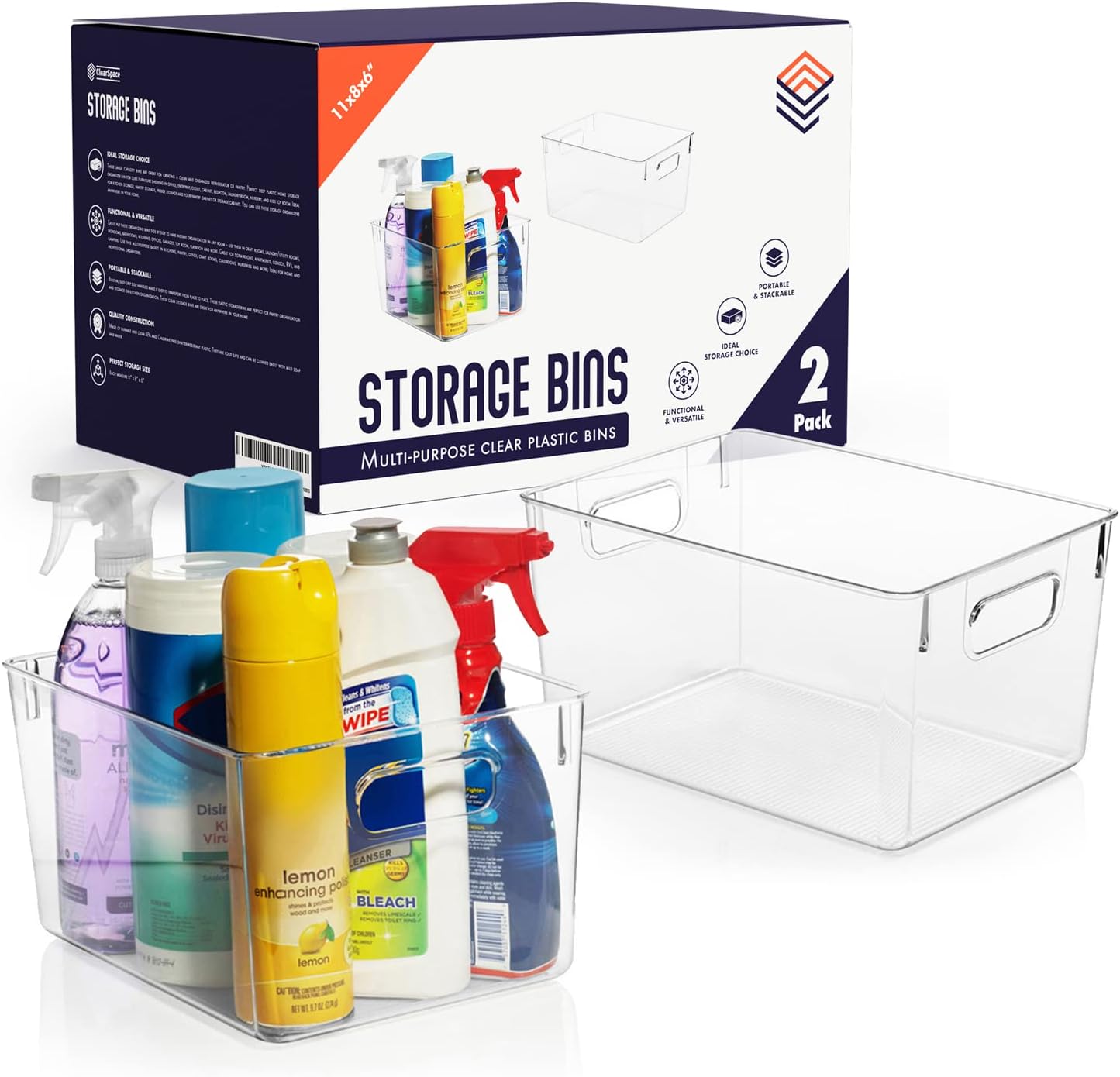 Pantry and Cabinet Storage Bins, Set