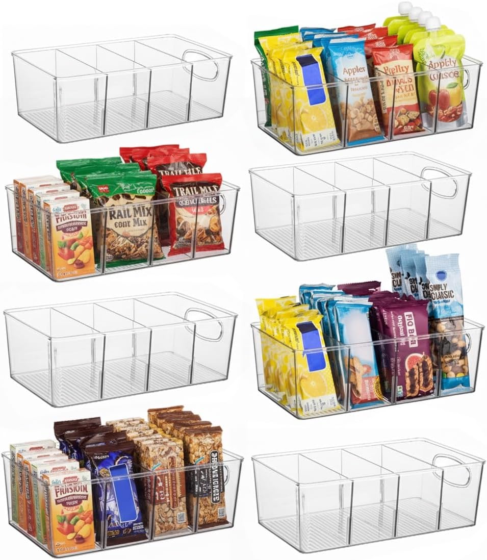 Pantry Organiser Bins, 8 Pack