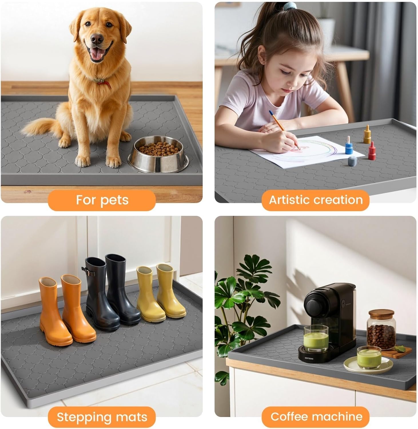 Silicone Under-Sink Mat, 34 x 22 inch