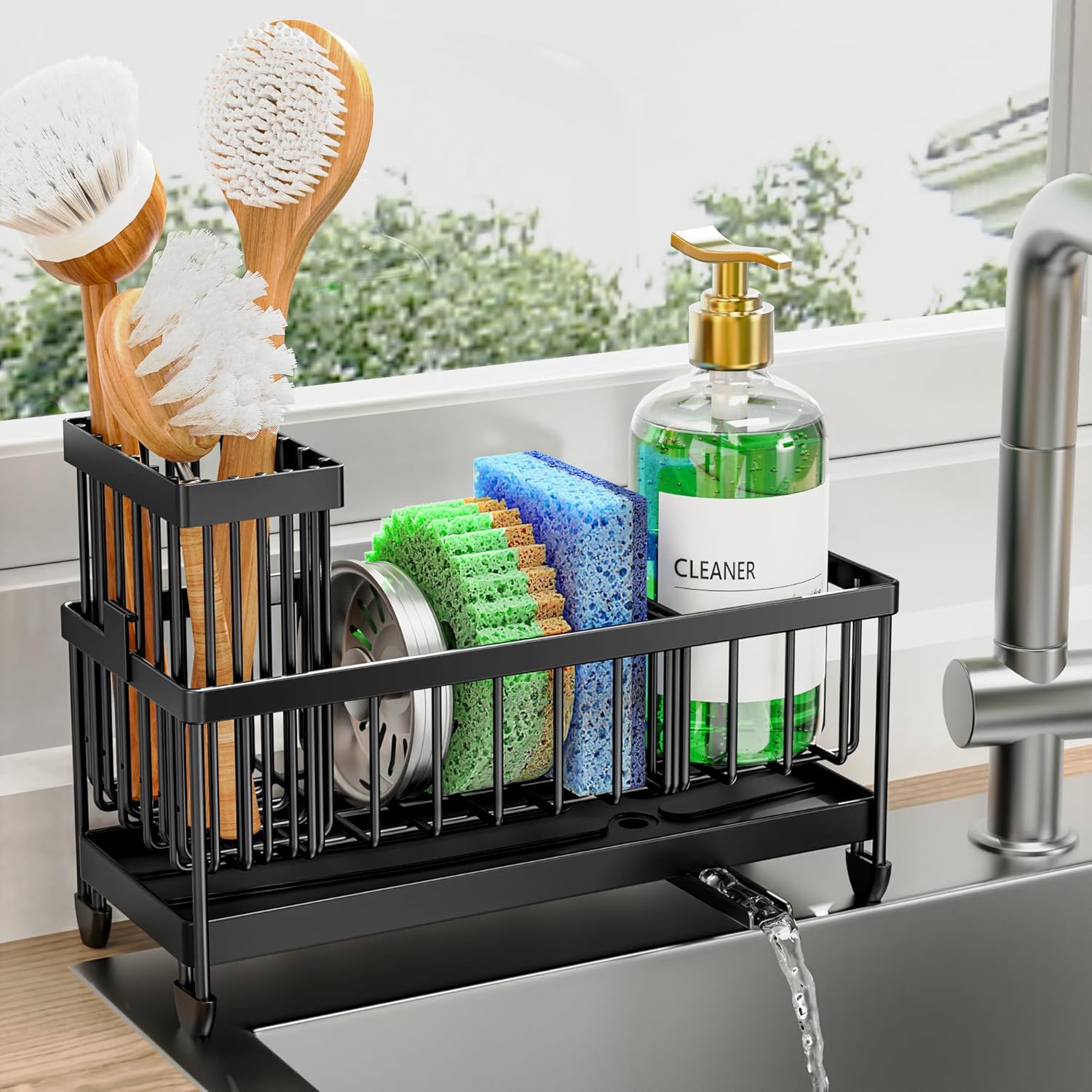 Sink Caddy with Brush Holder