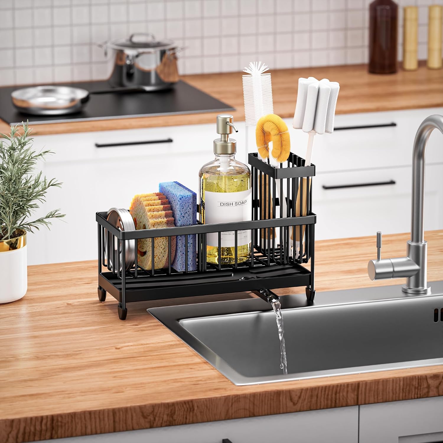 Sink Caddy with Brush Holder