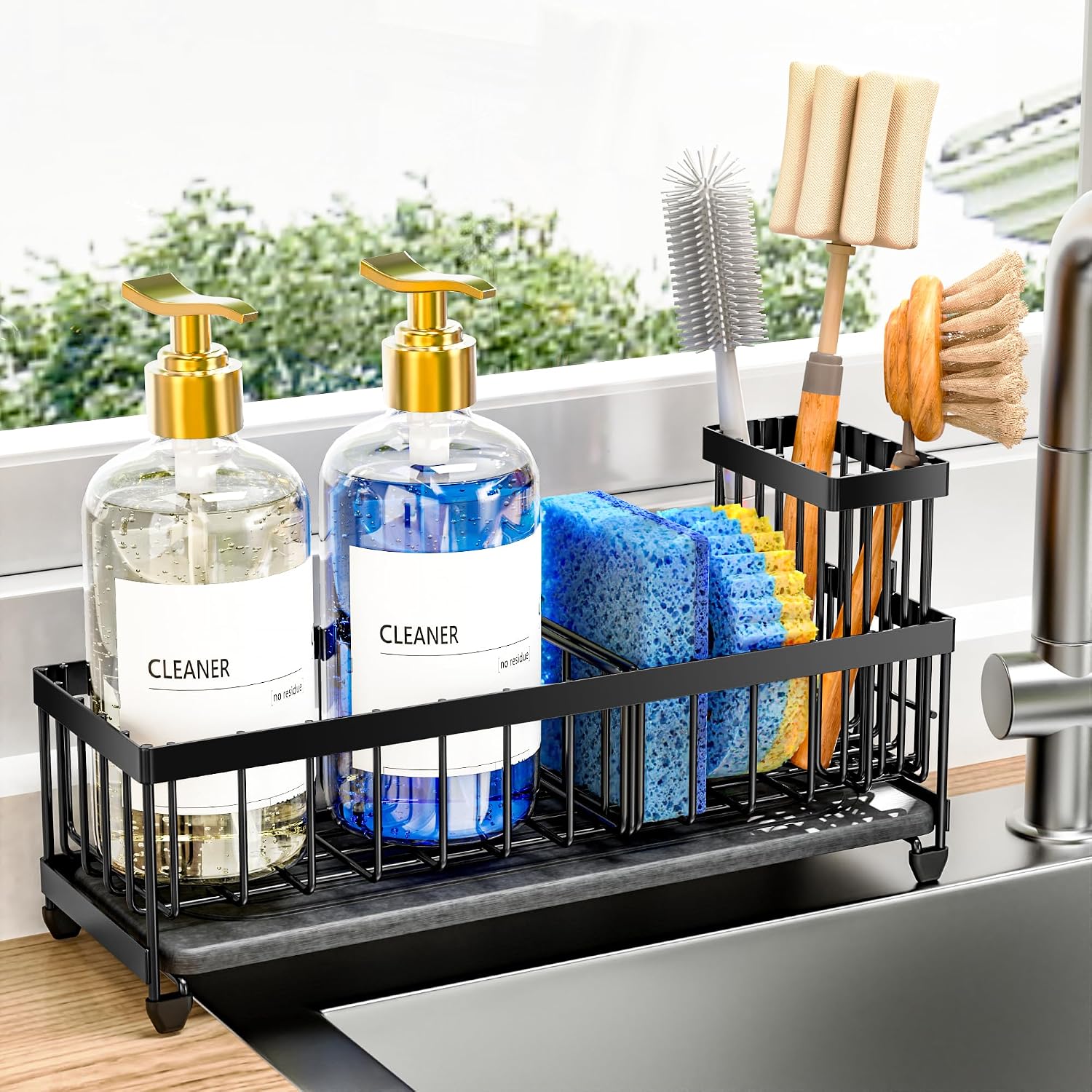 Sink Caddy with Brush Holder