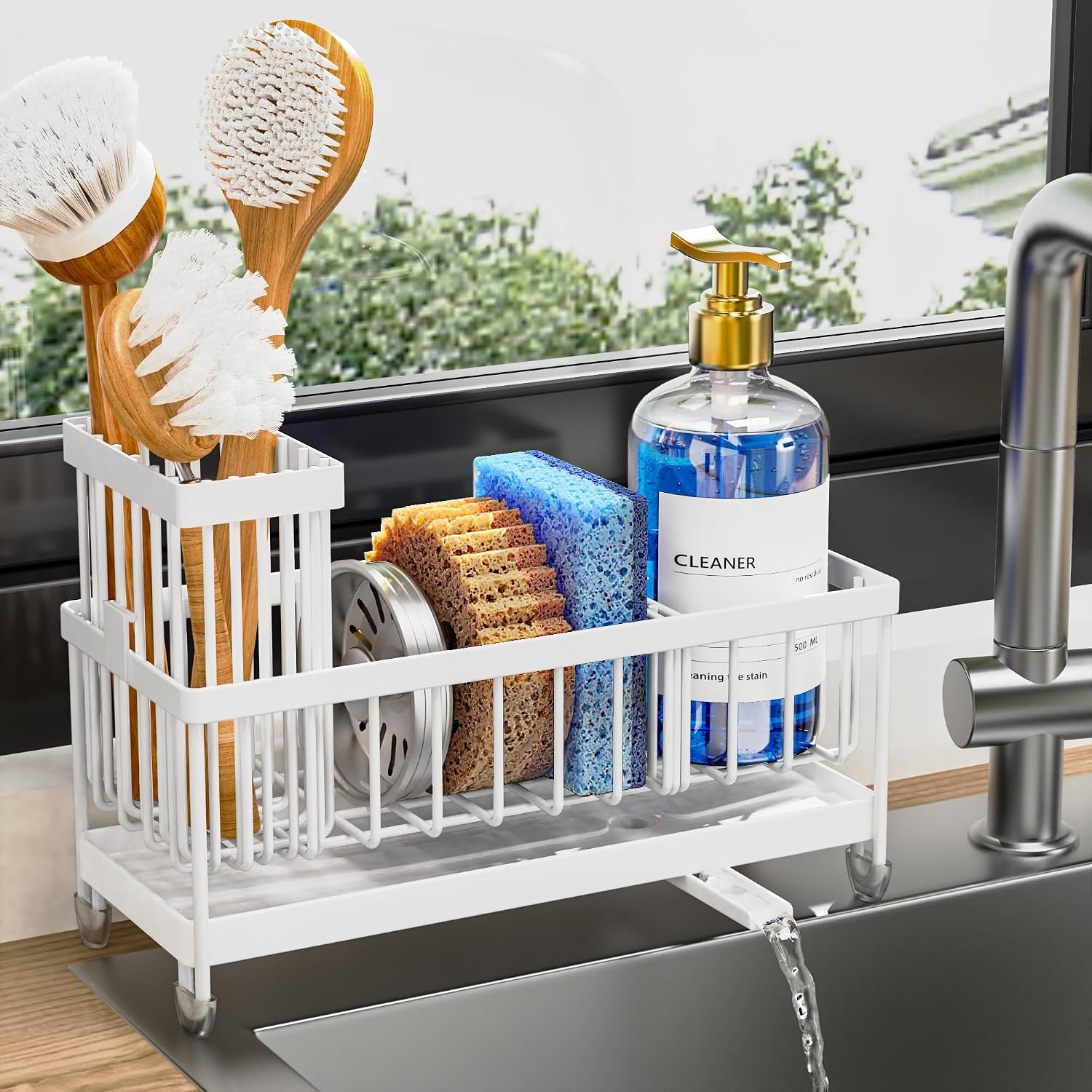 Sink Caddy with Brush Holder