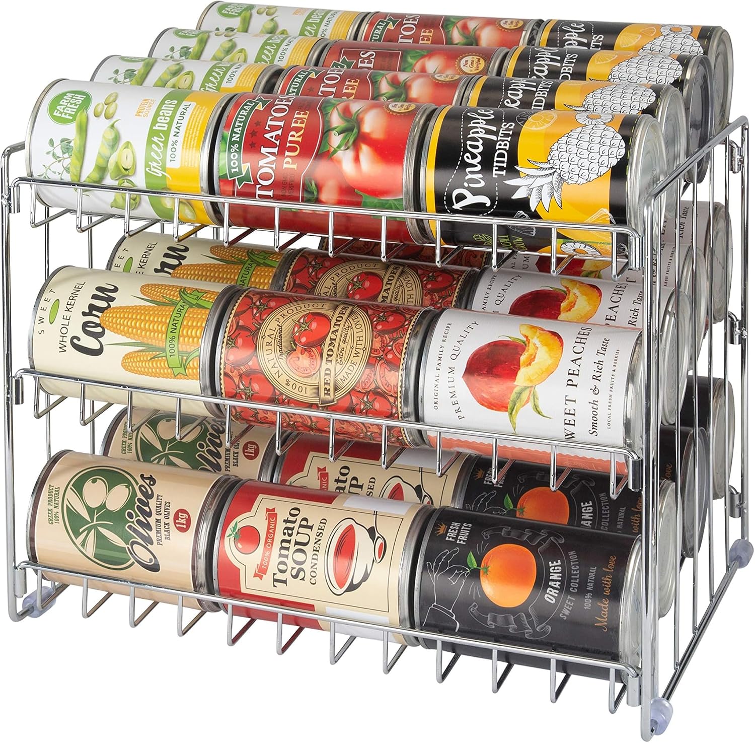 Three-Tier Can Rack, Holds 36 Cans