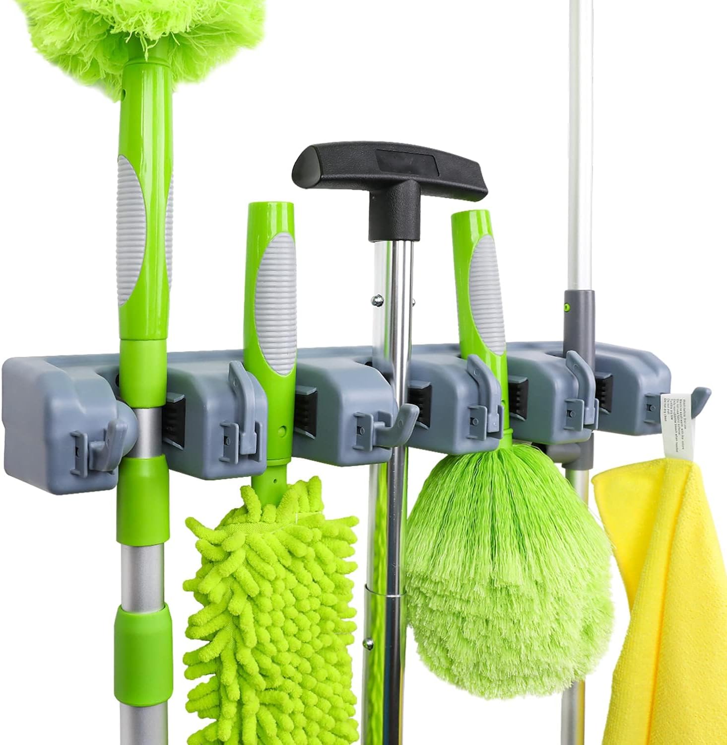 Wall-Mount Broom and Mop Holder